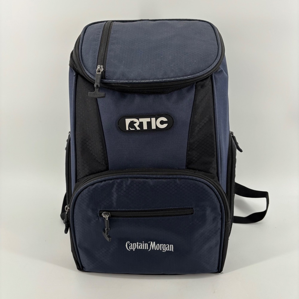 RTIC Backpack Cooler Navy Blue Captain Morgan Insulated Beach GameDay Festival